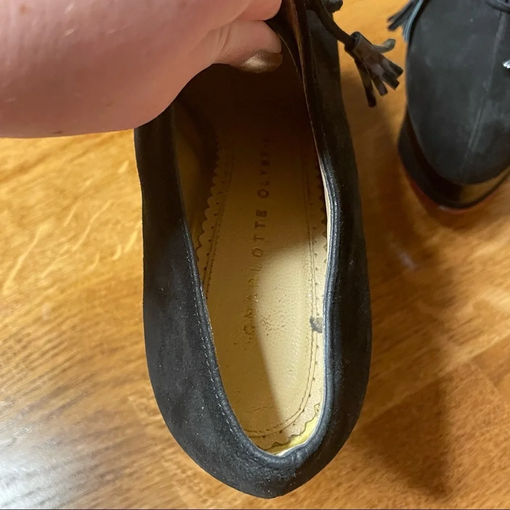Charlotte Olympia Dark Academia Wednesday Adams Martha Wedge Oxfords